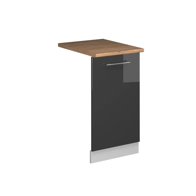 Sleva Čelní panel myčky Fame-Line Antracitový vysoký lesk 45 cm , PD Dub Vicco