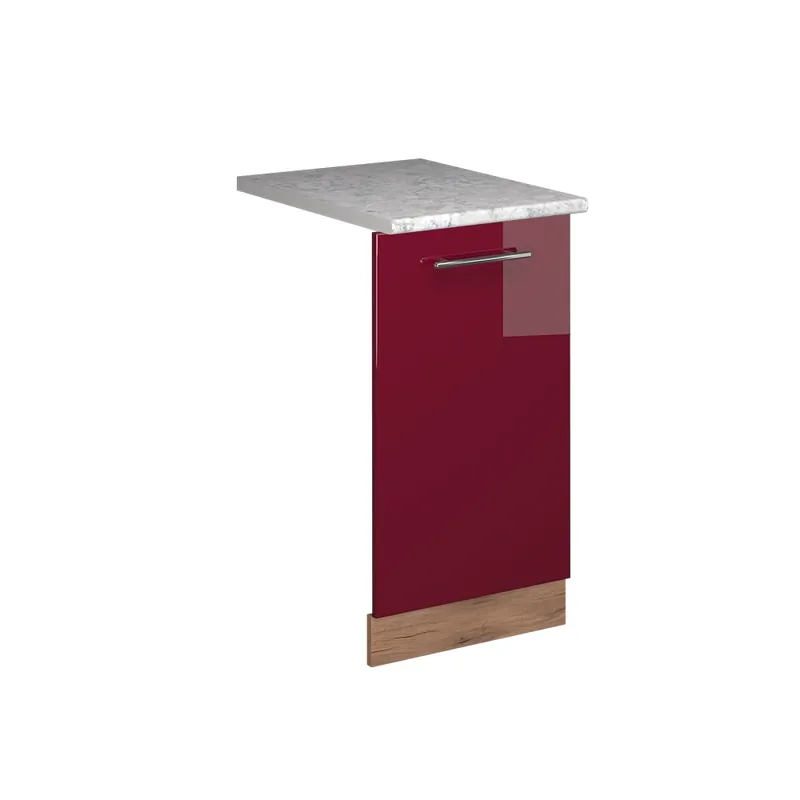 Čelní panel myčky Fame-Line Bordó červená vysoký lesk 45 cm s pracovní deskou Vicco Výhodná Nabídka