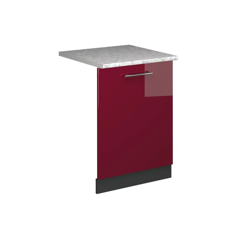 Čelní panel myčky Fame-Line Bordó červená vysoký lesk 60 cm s pracovní deskou Vicco Cenový Hit