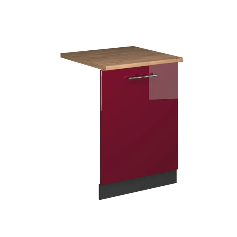 Značkový Čelní panel myčky Fame-Line Bordó červená vysoký lesk 60 cm , PD Dub Vicco