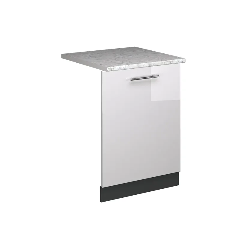 Čelní panel myčky Fame-Line Bílá vysoký lesk 60 cm s pracovní deskou Vicco Nejlepší Cena