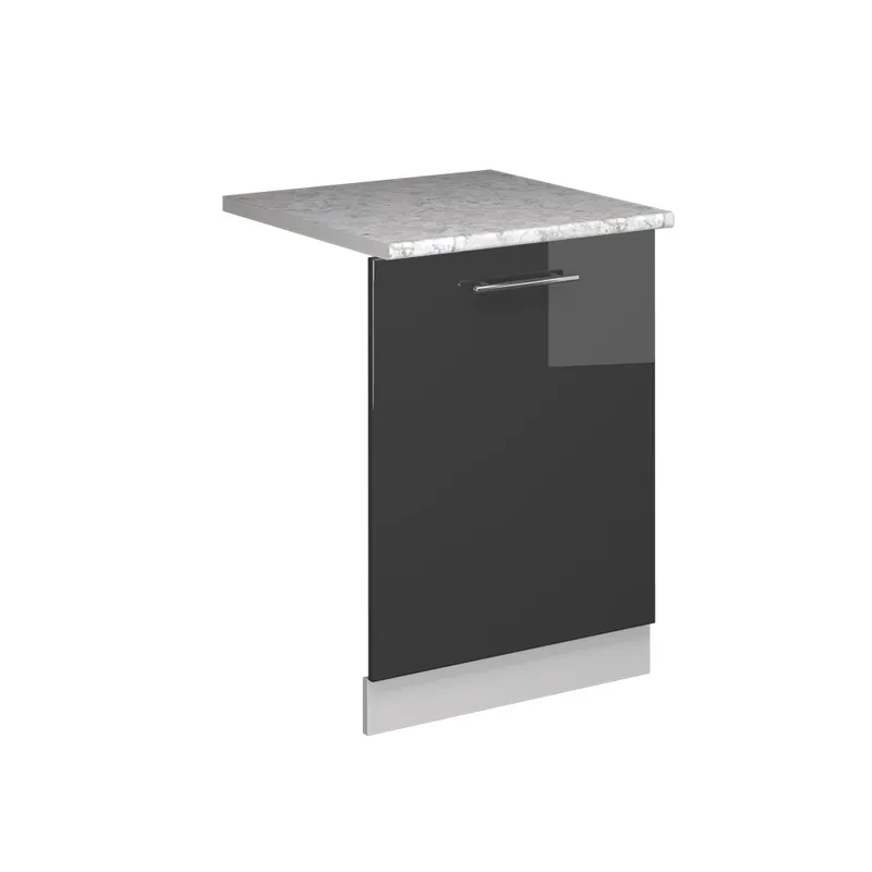Super Cena Čelní panel myčky Fame-Line Antracitový vysoký lesk 60 cm s pracovní deskou Vicco