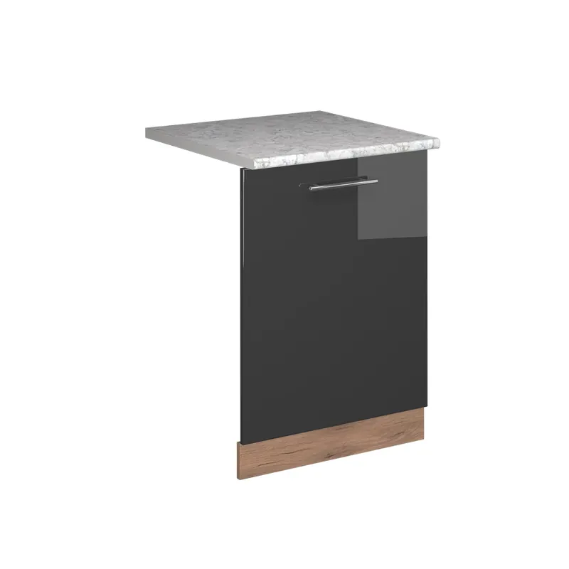 Čelní panel myčky Fame-Line Antracitový vysoký lesk 60 cm s pracovní deskou Vicco Koupit Online