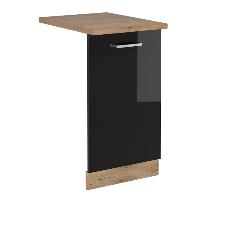Nízká Cena Čelní panel myčky R-Line Černý vysoký lesk 45 cm , PD Dub Vicco