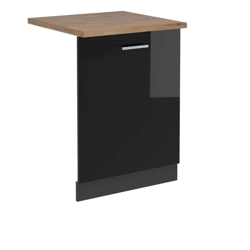 Cenový Hit Čelní panel myčky R-Line Černý vysoký lesk 60 cm , PD Dub Vicco