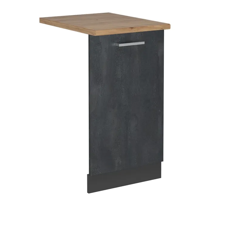 Must-Have Čelní panel myčky R-Line Černý beton 45 cm , PD Dub Vicco