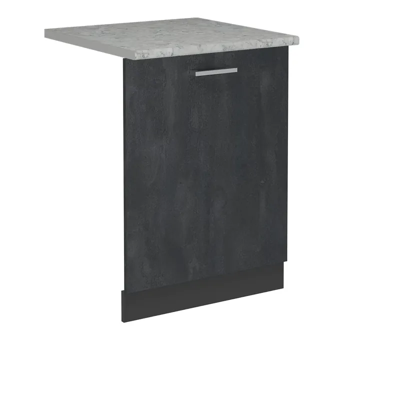 Čelní panel myčky R-Line Černý beton 60 cm s pracovní deskou Vicco Nová Kolekce