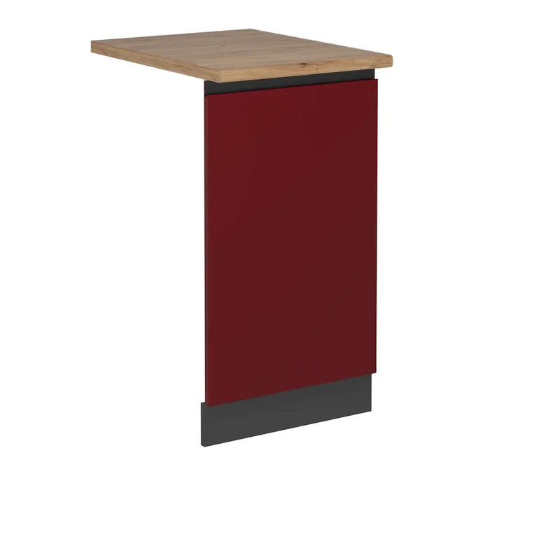 Víkendová Akce Čelní panel myčky R-Line Červená 45 cm , PD Dub Vicco