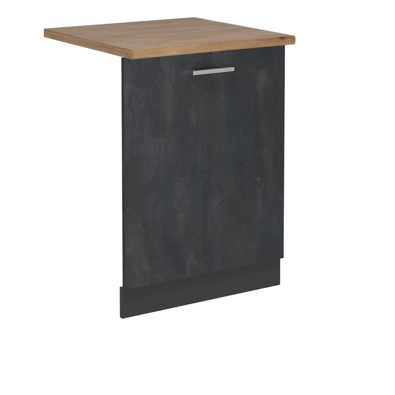 Autentický Čelní panel myčky R-Line Černý beton 60 cm , PD Dub Vicco