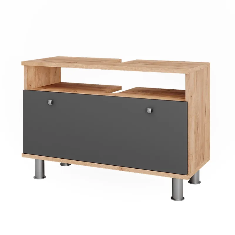 Toaletní skříňka pro umyvadlo Fynn Zlatý dub power/antracit 80.2 x 54 cm se zásuvkou Vicco Ihned K Objednání
