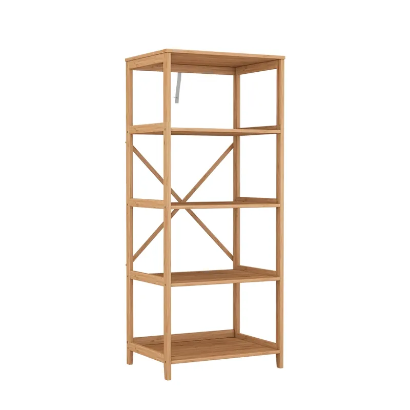 Police na knihy Novaro Bambus 48.3 x 114 cm s 5 přihrádkami Vicco Aktuální