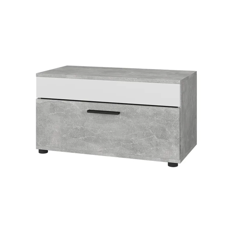 Skříňka do obývacího pokoje Berno Beton/bílá 70.8 x 38.9 cm s výklopnými dveřmi Vicco Rychlé Dodání
