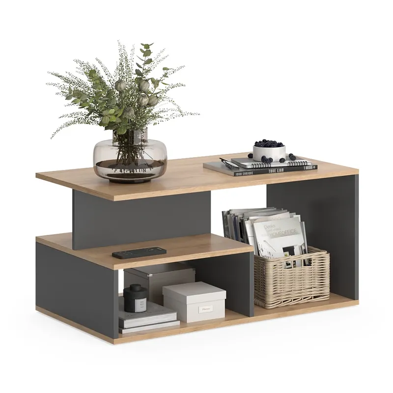 Oblíbený Konferenční stolek Hasso Zlatý dub power/antracit 90 x 49.4 cm Vicco