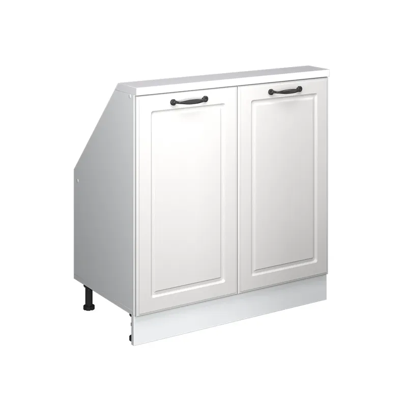 Šikmá skříň Rion Bílý venkovský dům/bílá se 2 dvířky Vicco Akční Cena