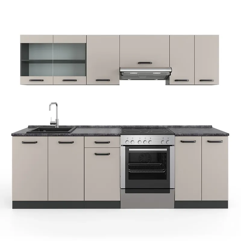 Kuchyňská linka R-Line Kašmír 240 cm , PD Antracit Vicco Omezená Nabídka