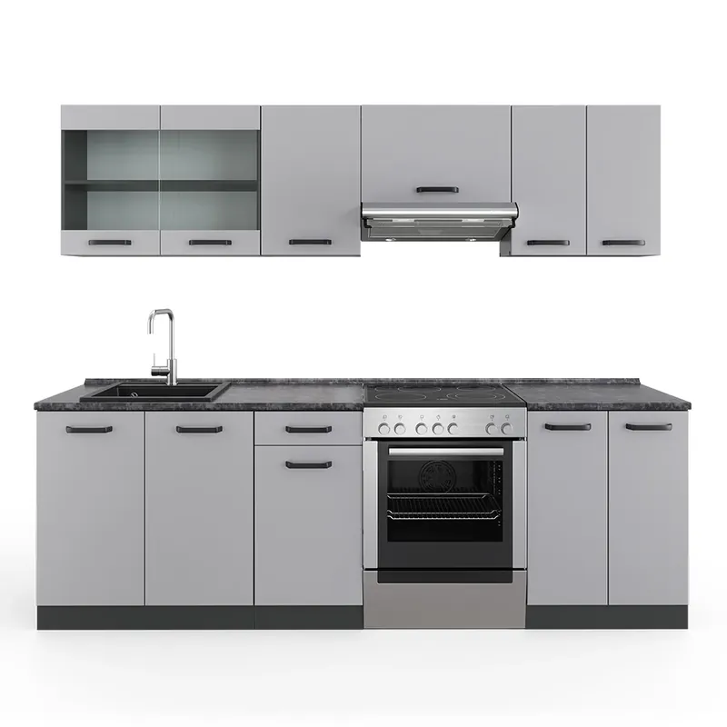 Kuchyňská linka R-Line Kašmír 240 cm , PD Antracit Vicco Pouze Dnes