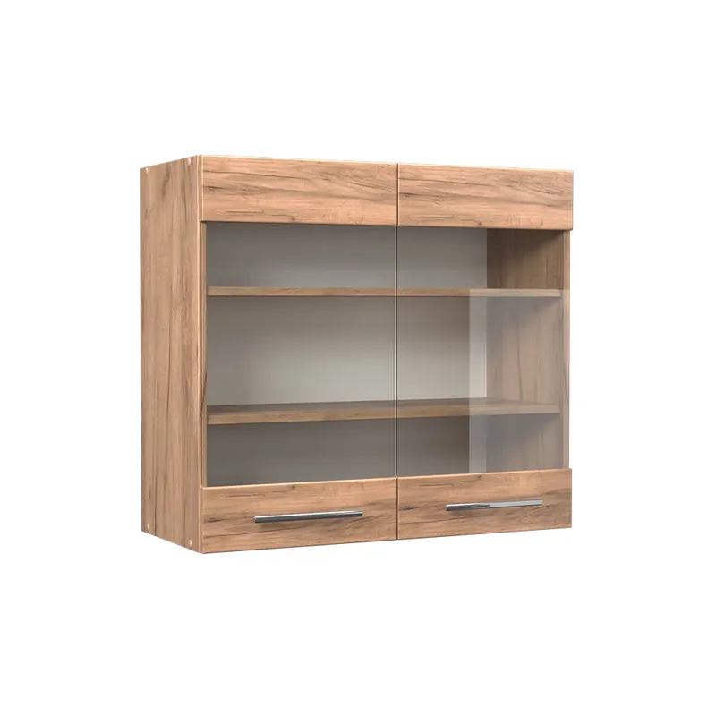 Skleněná kuchyňská skříňka Fame-Line Zlatý mocný dub 80 cm Vicco Must-Have