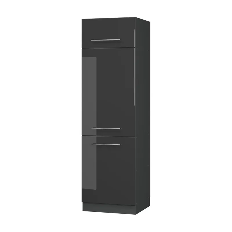 Ověřený Skříňka na lednici Fame-Line Antracitový vysoký lesk 60 cm Vicco