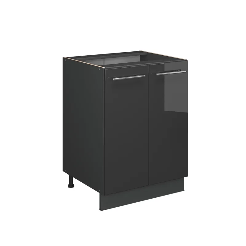 Spodní skříňka kuchyňské linky Fame-Line Antracitový vysoký lesk 60 cm bez pracovní desky Vicco Bezpečná Platba