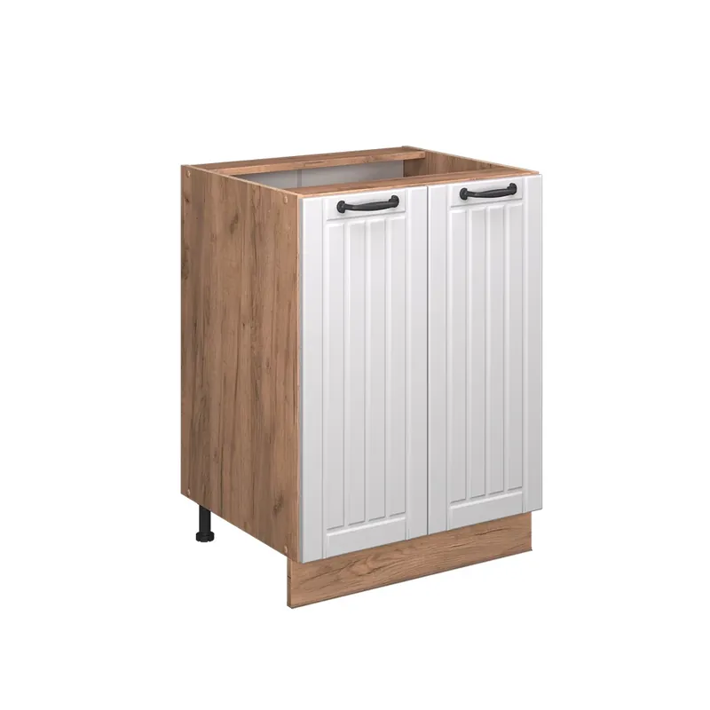 Autentický Spodní skříňka kuchyňské linky Fame-Line Bílý venkovský dům 60 cm , PD Dub Vicco