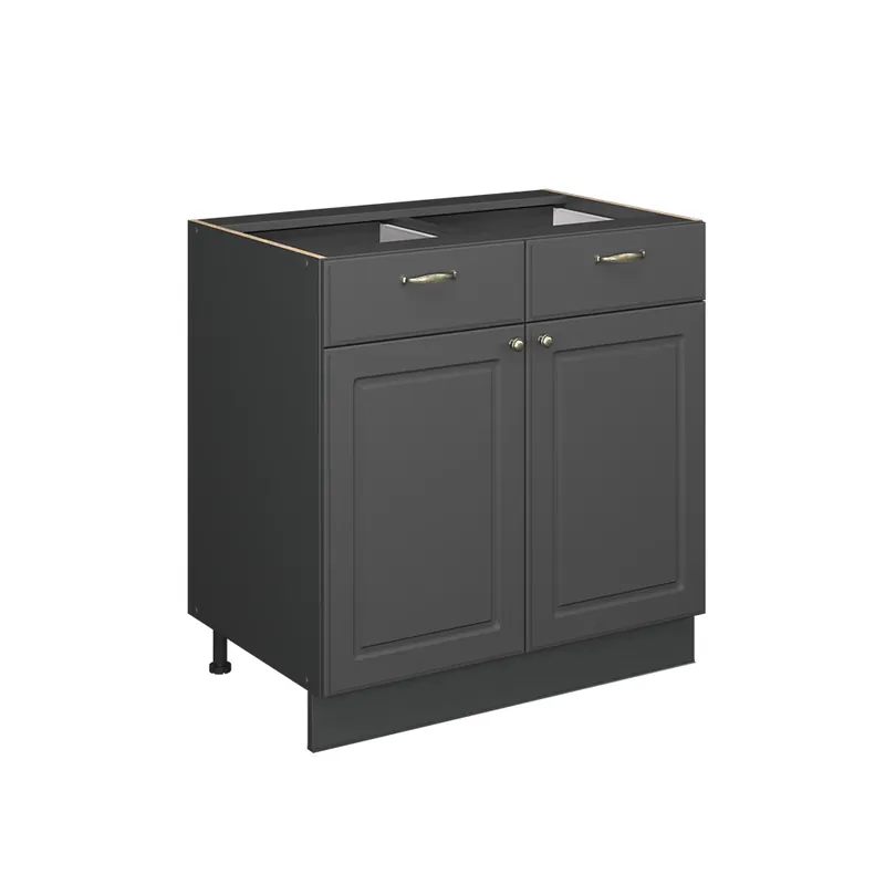Pouze Dnes Spodní skříňka kuchyňské linky Fame-Line Anthrazit-Gold Landhaus 80 cm , PD Mramor Vicco