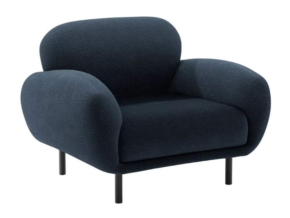 Objednat Nyní Tmavě modré bouclé křeslo Poppy