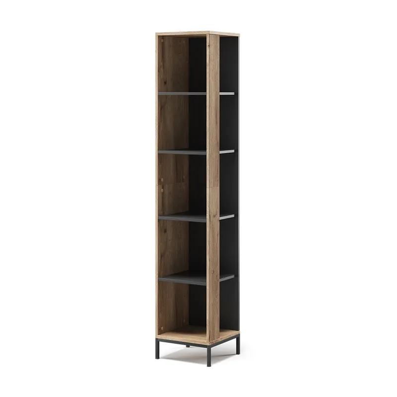 Knihovna Eliza Dub Viking 36 x 188 cm s 5 přihrádkami Vicco Aktuální