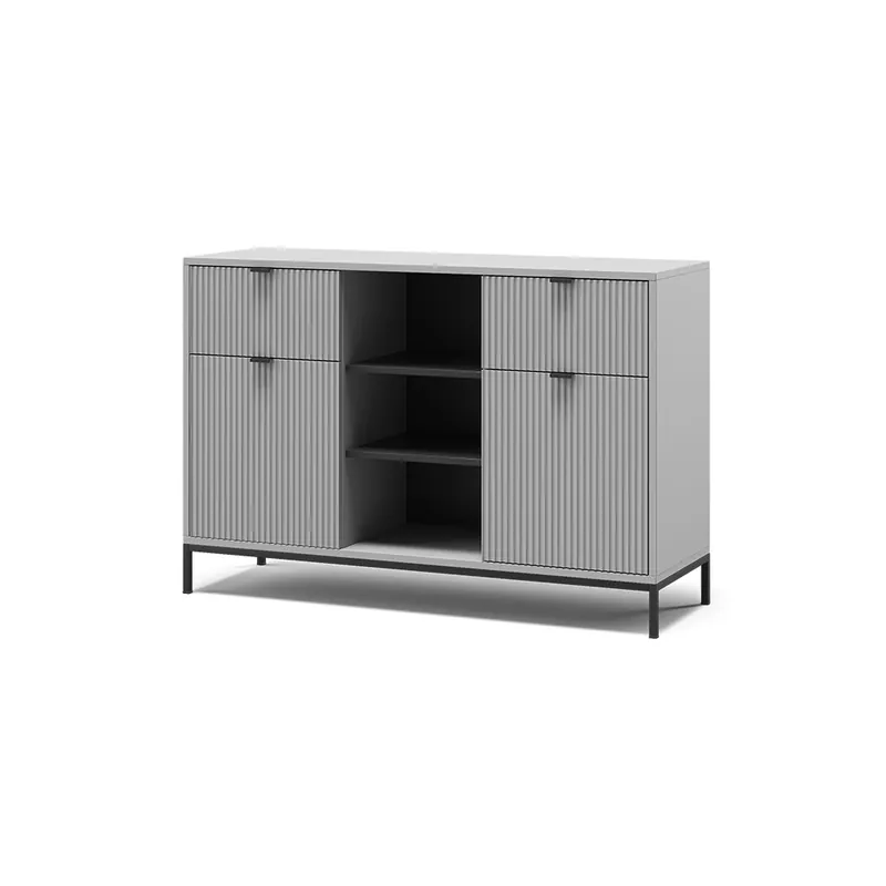 Kredenc Eliza Šedá 120 x 81.2 cm se 2 zásuvkami a 2 dvířky Vicco Tovární Cena