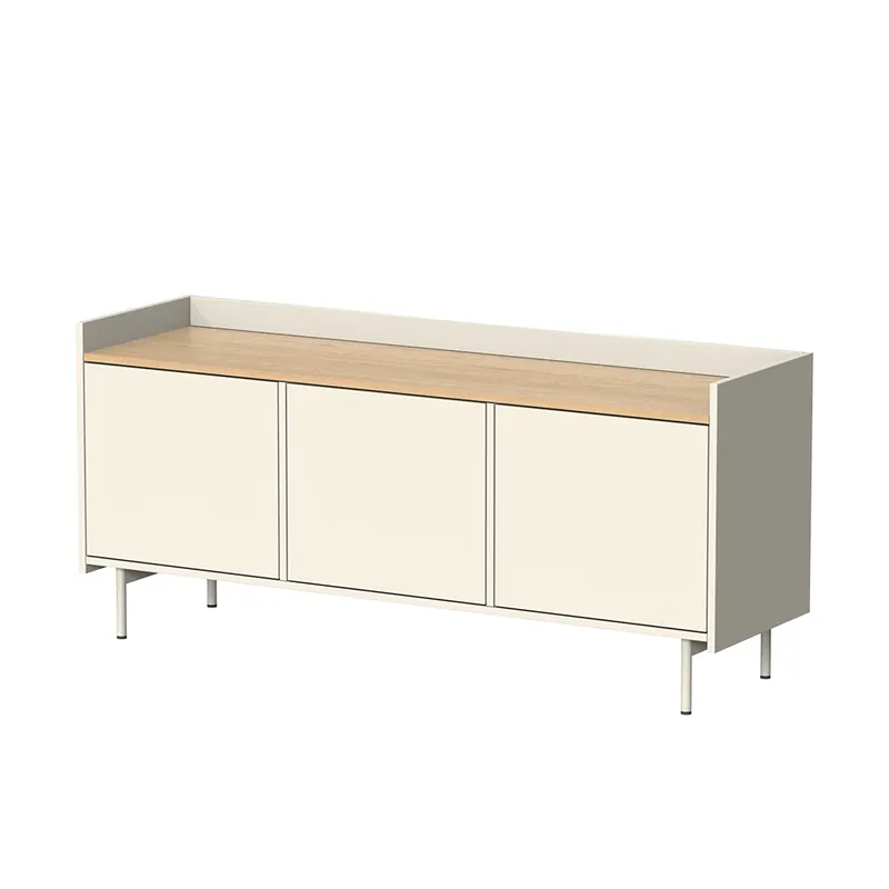 Nízký nábytek pod televizi Velina Krémová 140 x 63 cm se 3 dveřmi Vicco Doprava Zdarma