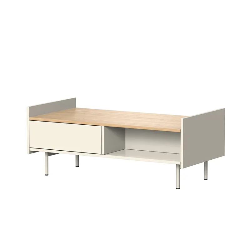 Autentický Konferenční stůl Velina Krémová 100 x 50 cm se 2 zásuvkami Vicco