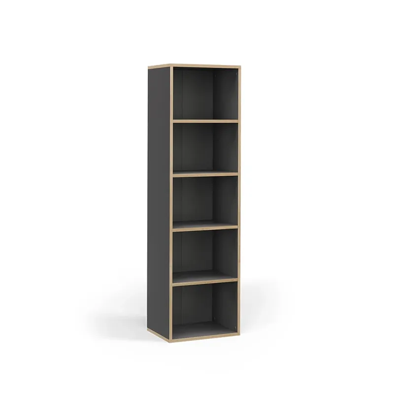 Knihovna Tetrix Antracit 40 x 140 cm s 5 přihrádkami Vicco Akční Cena