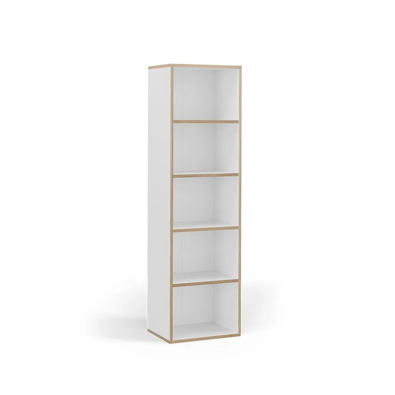 Knihovna Tetrix Bílá 40 x 140 cm s 5 přihrádkami Vicco Ověřený
