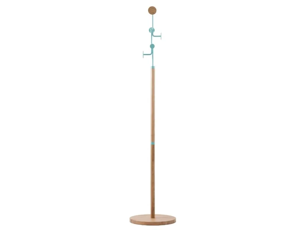 Výprodej Tyrkysový dubový věšák Hook 170 cm