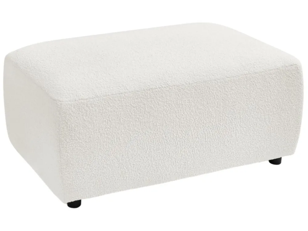 Bílá bouclé podnožka Envy 100 x 70 cm Nakupujte Hned