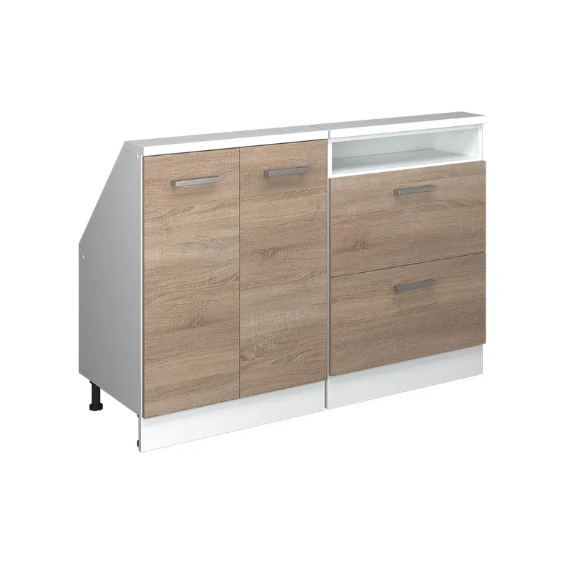 Poslední Šance Kuchyňská skříňka pod šikmou střechu R-Line Sonoma 120 cm Sada 2 kusů Vicco