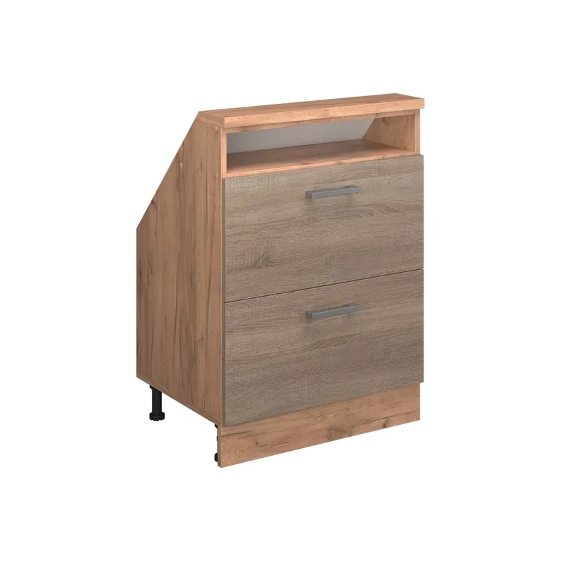 Top Prodej Kuchyňská skříňka pod šikmou střechu R-Line Sonoma 60 cm se 2 zásuvkami Vicco