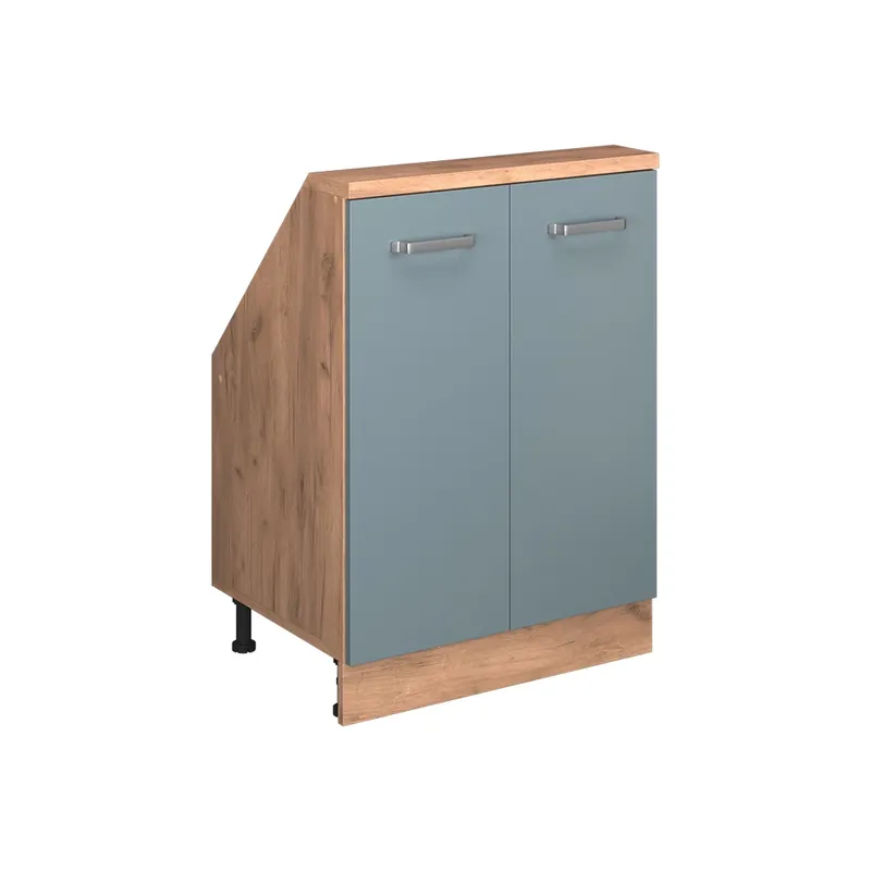 Kuchyňská skříňka pod šikmou střechu R-Line Modrošedá 60 cm se 2 dvířky Vicco Speciální Cena
