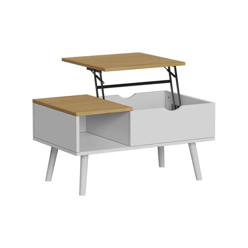 Konferenční stůl Stora Bílá/dub 76 x 45 cm s funkcí výtahu Vicco Novinka