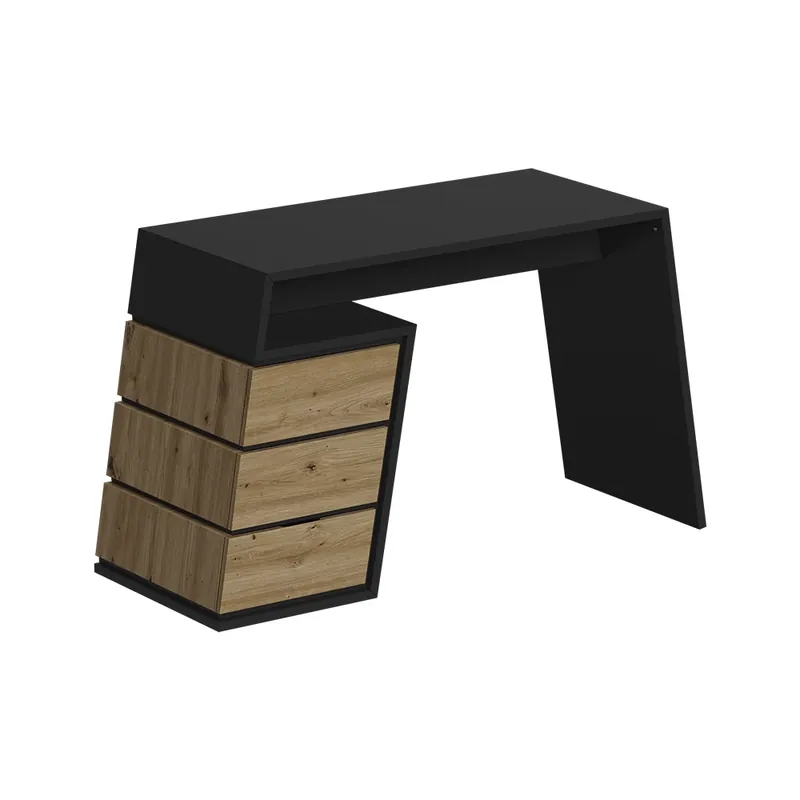 Stůl Okaro Antracit/dub 105 x 50 cm se 3 zásuvkami Vicco Kup Teď