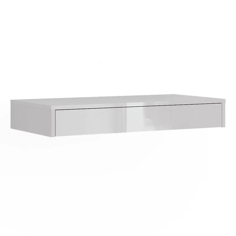 Autentický Stěnová police Sherry Bílá/bílý vysoký lesk 81.4 x 12 cm se zásuvkou Vicco
