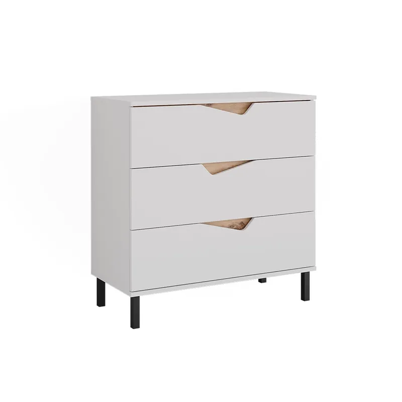 Rychlé Dodání Kredenc Marelle Bílá/Artisan 80 x 81.2 cm se 3 zásuvkami Vicco