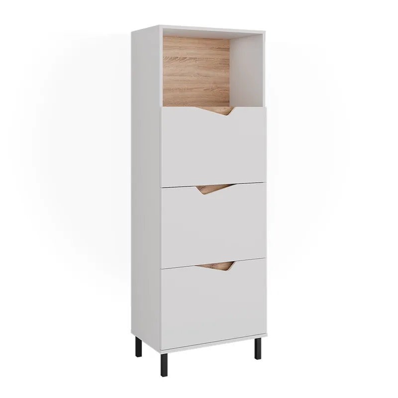 Kredenc Marelle Bílá/Artisan 60 x 169.5 cm se 4 přihrádkami Vicco Nová Kolekce