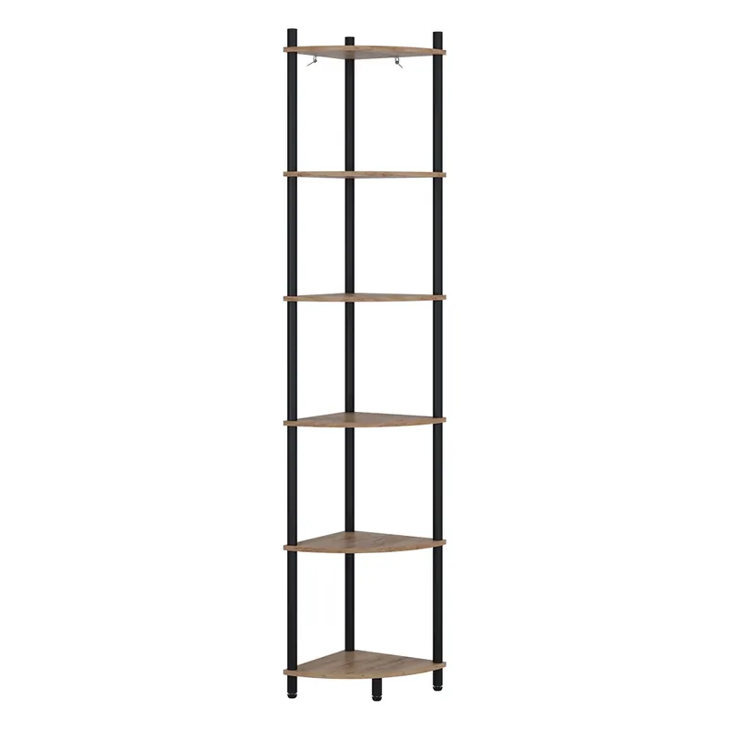 Rohová police Bivio Zlatý dub power/antracit 29 x 163.5 cm se 6 úložnými přihrádkami Vicco Přímo Od Výrobce