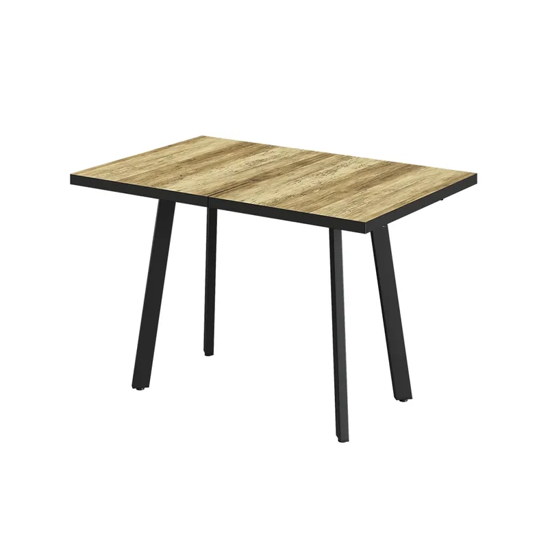 Jídelní stůl Tisko Rustikální dub/černá 160 x 80 cm s výsuvnou deskou stolu Vicco Doprava Zdarma