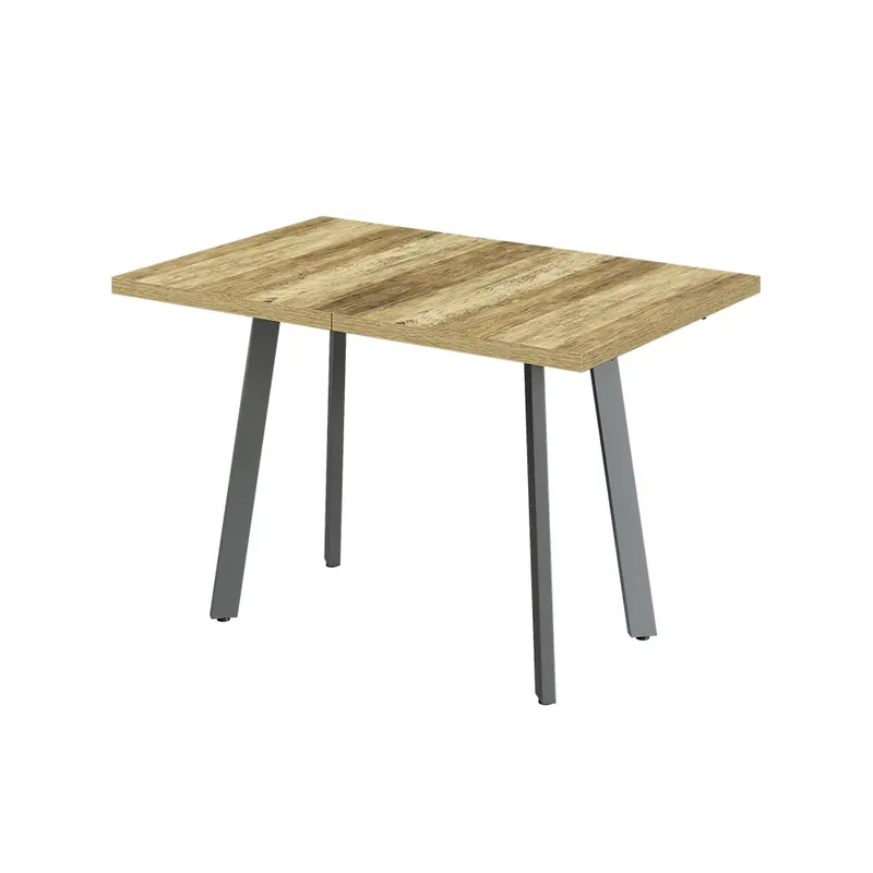 Výprodej Jídelní stůl Tisko Rustikální dub/šedá 160 x 80 cm s výsuvnou deskou stolu Vicco