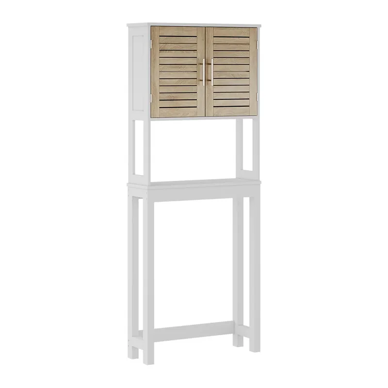 Doprava Zdarma WC skříňka Looma Bílá/dub 70 x 180 cm se 2 uzavřenými přihrádkami Vicco
