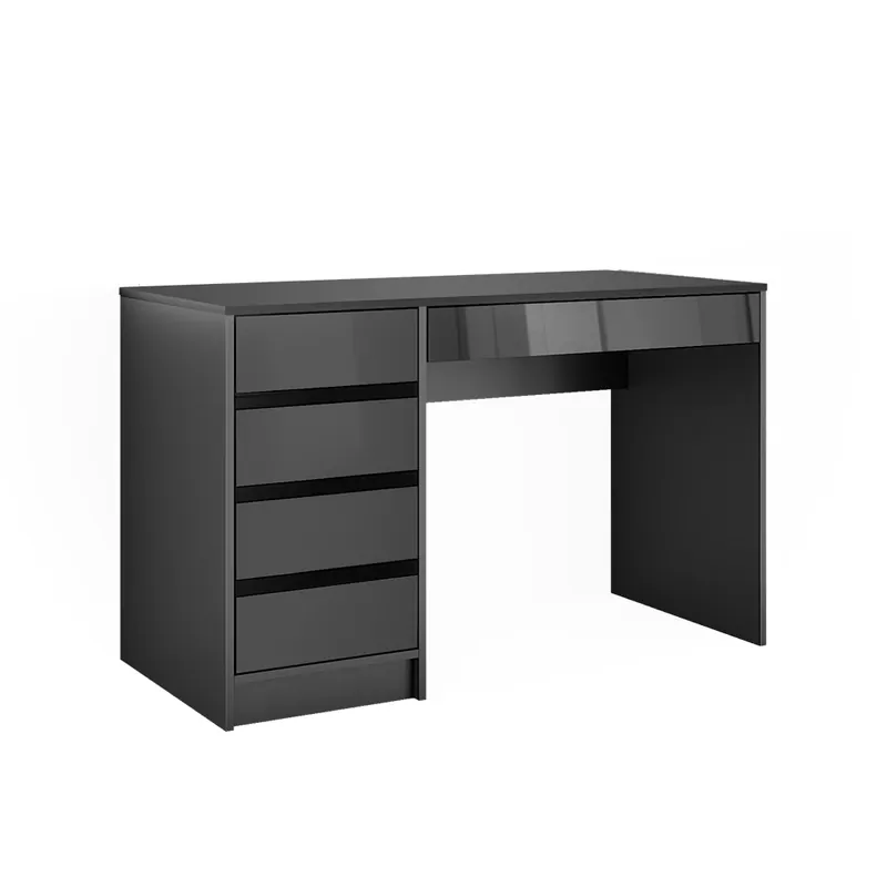 Stůl Sherry Antracitový vysoký lesk 55 x 120 cm se zásuvkami Vicco Tovární Cena