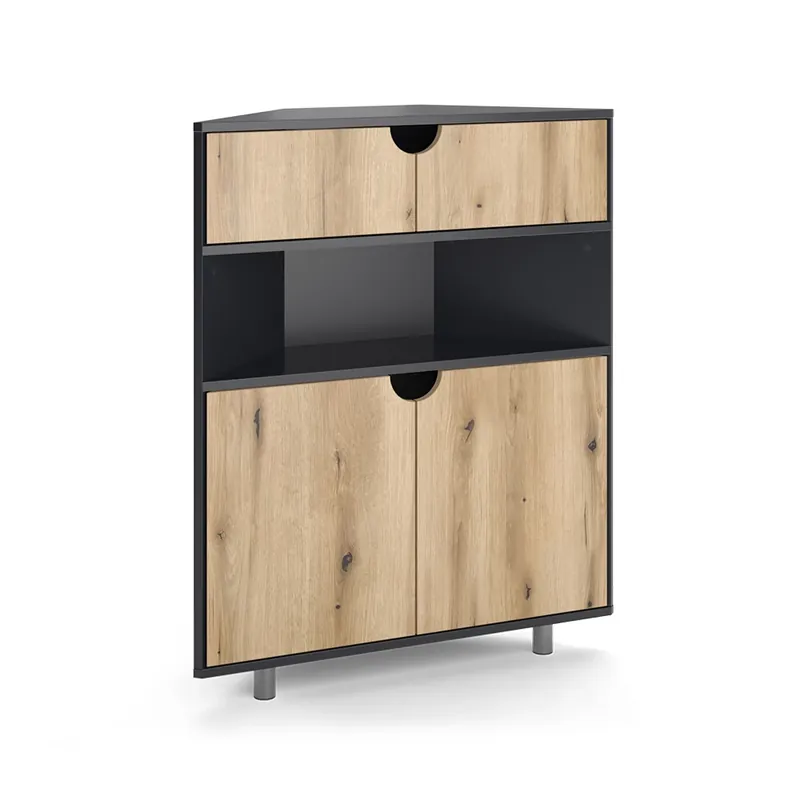 Kredenc Inaro Antracit/dub 79 x 96 cm se 4 přihrádkami Vicco Poslední Šance