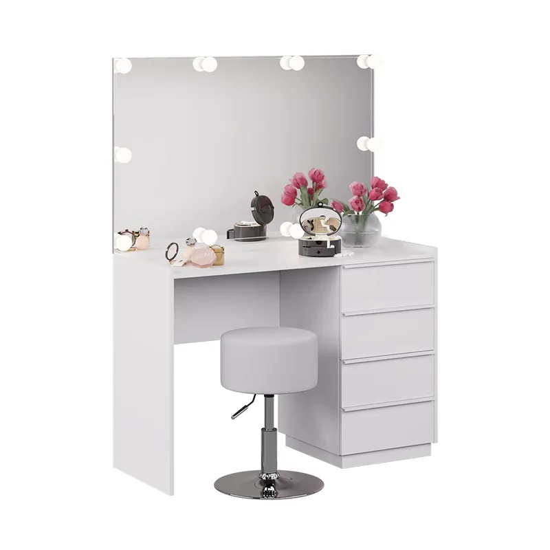 Toaletní stolek Viktoria Bílá 110 cm se zrcadlem, stoličkou a LED osvětlením Vicco Speciální Cena
