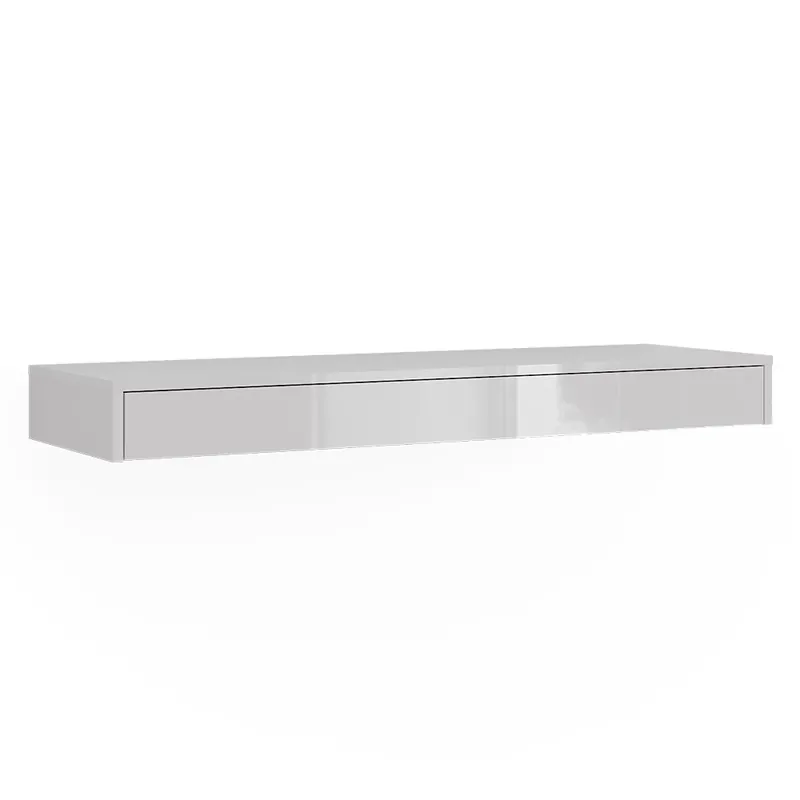 Stěnová police Sherry Bílá vysoký lesk 120 x 12 cm se zásuvkou Vicco Kup Teď